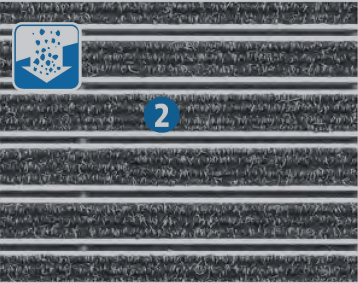 门口除尘防滑地垫清洁系统的清洁原理-地垫厂家